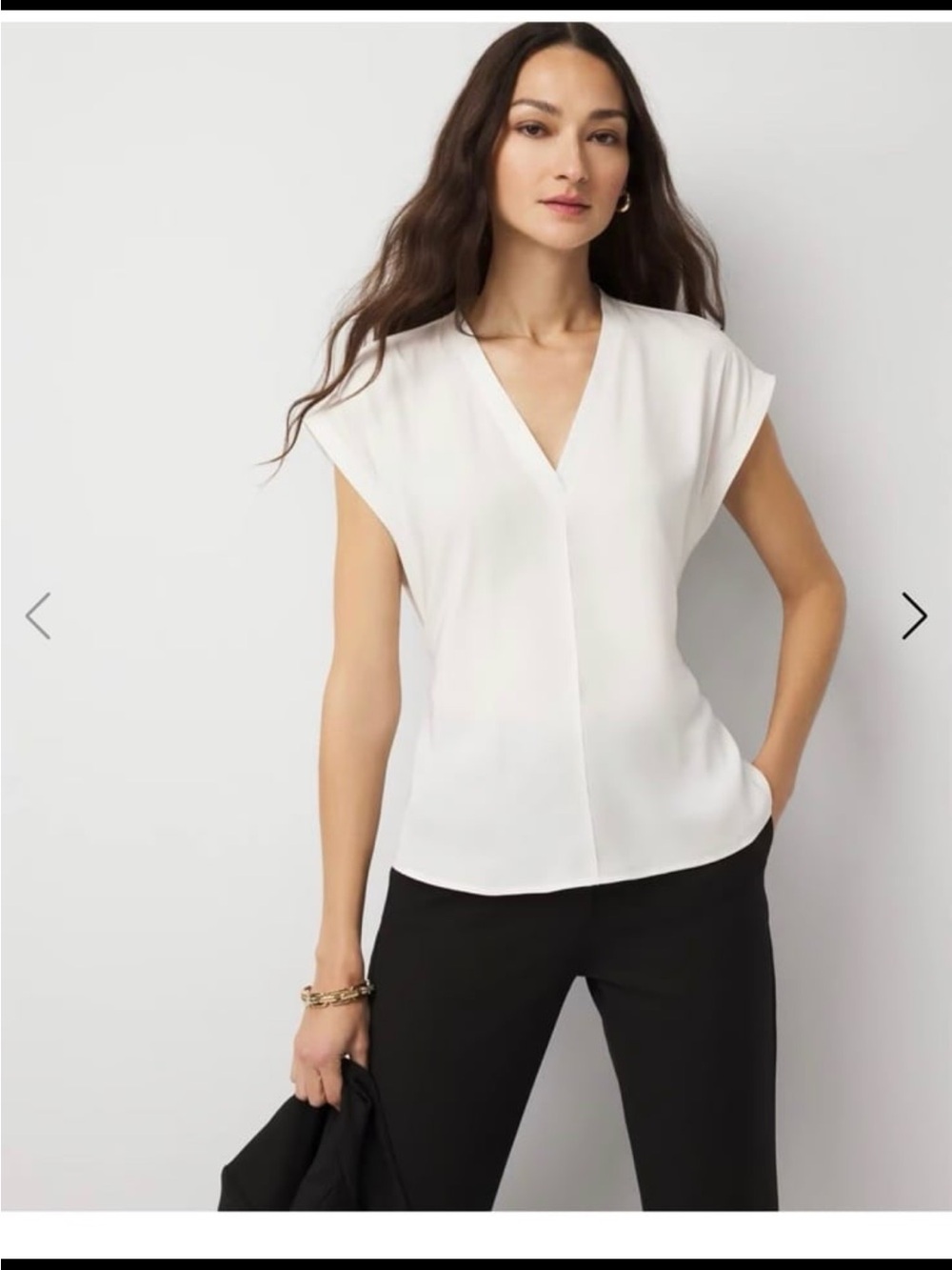 WHBM tie back satin top New